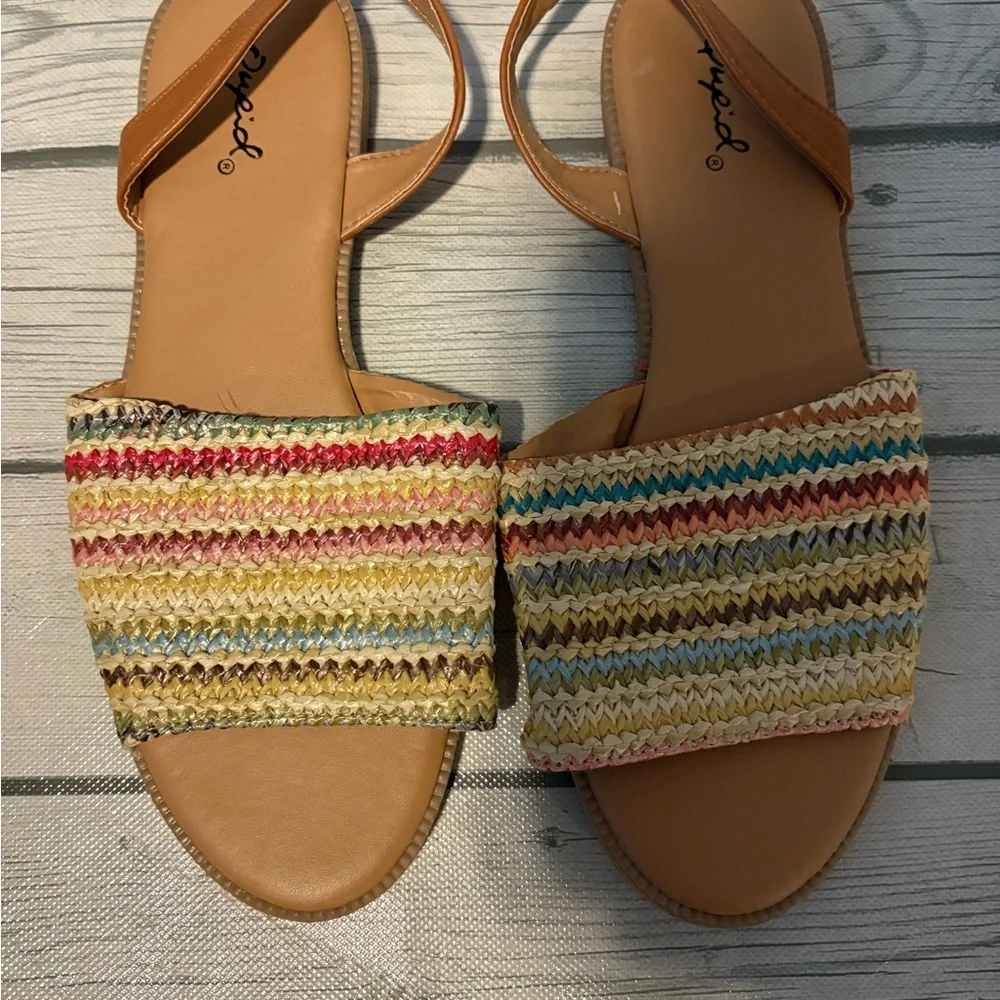 Qupid Multicolor Espadrille Sandals